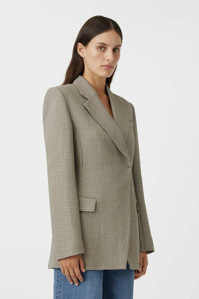 Camilla And Marc Banks Mini Dress and Blazer in Black Houndstooth - Outfit Sets