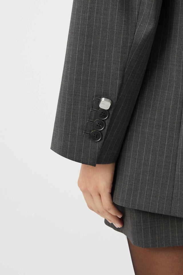Camilla and Marc Brancusi Blazer and Mini Skirt in Charcoal Pinstripe - Outfit Sets