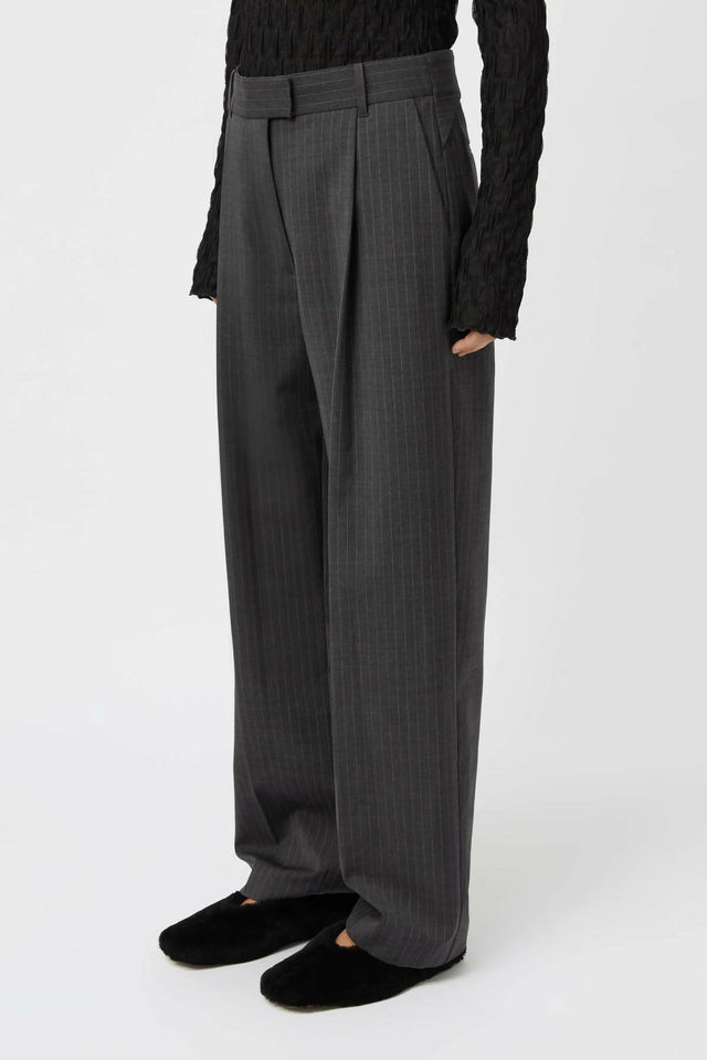Camilla and Marc Brancusi Blazer and Pant in Charcoal Pinstripe - 8 / Black - Outfit Sets