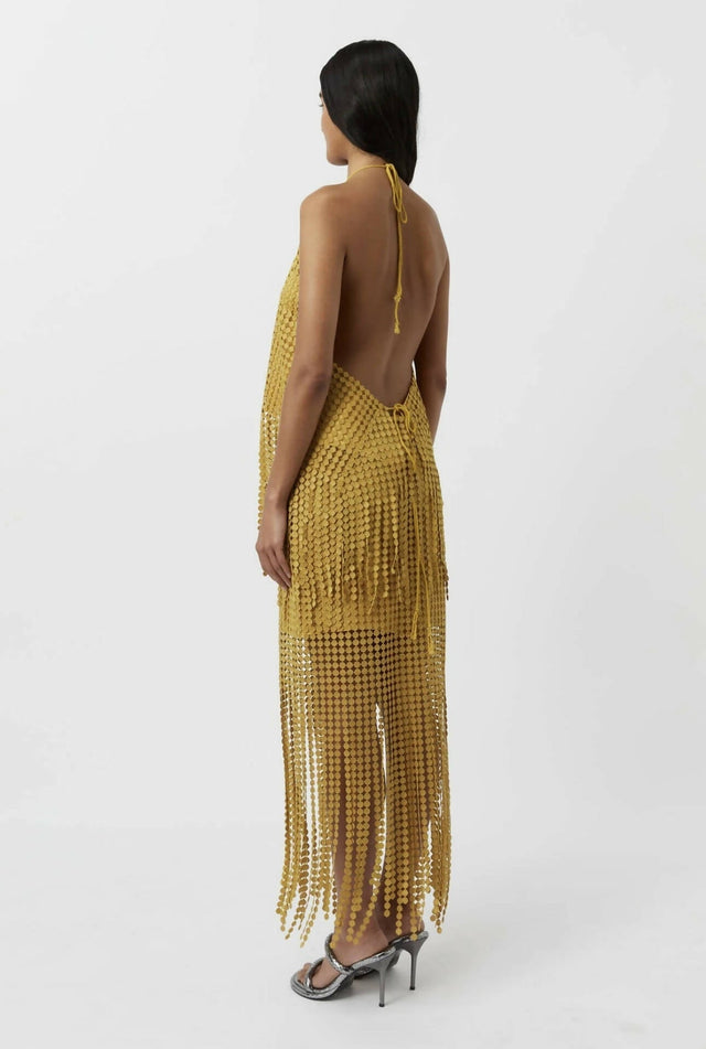 Camilla and Marc - Camilla And Marc Freya Lace Halterneck Top and Skirt in Citron Yellow