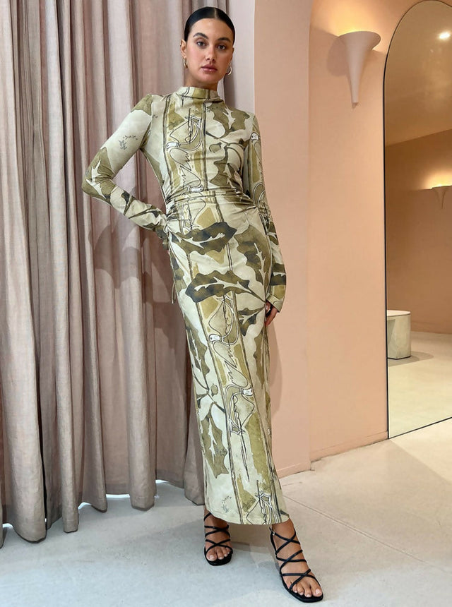 Camilla and Marc Khya Printed Midi Dress - 12 / Print - Dresses