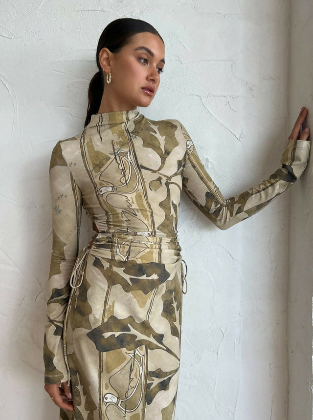 Camilla and Marc Khya Printed Midi Dress - 12 / Print - Dresses