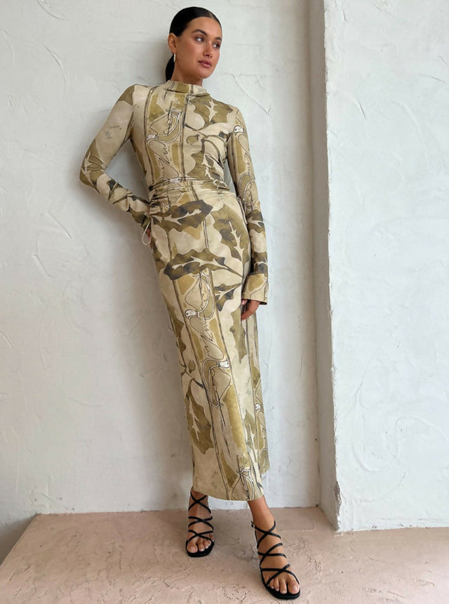 Camilla and Marc Khya Printed Midi Dress - 12 / Print - Dresses
