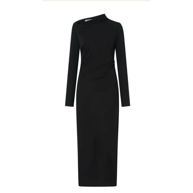 Camilla And Marc Mai Long Sleeve Midi Dress in Black - 10 / Black - Dresses