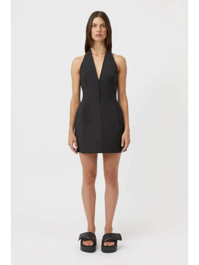 Camilla and Marc Petra Halterneck Mini Dress in Black Size 6 - 6 / Black - Dresses