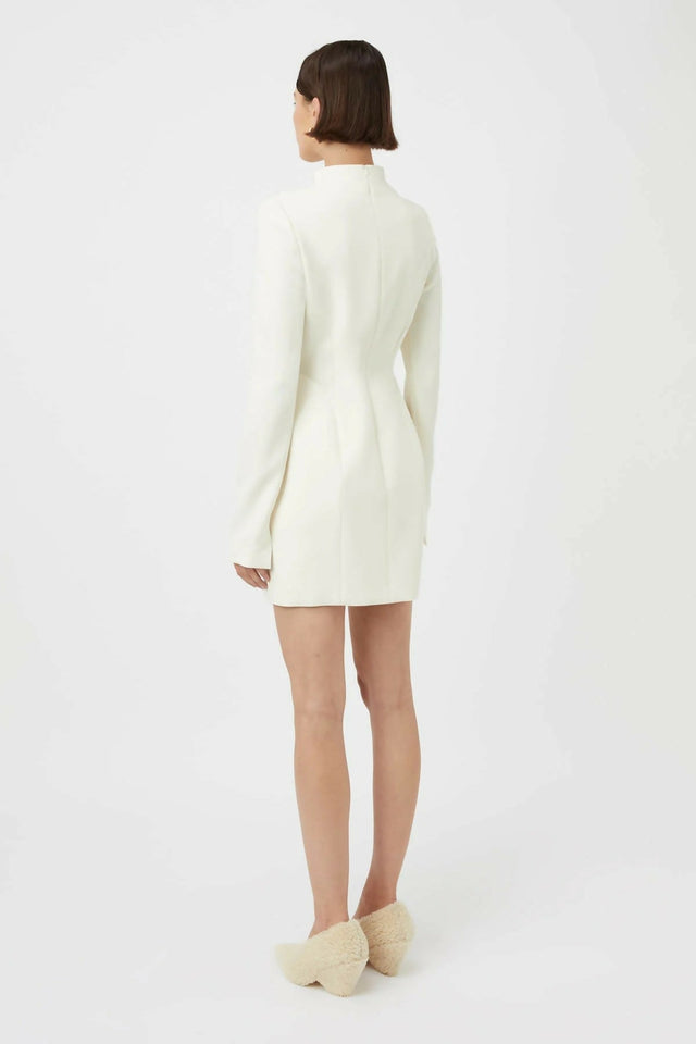 Camilla And Marc Portico Long Sleeve Mini Dress in Cream - Dresses