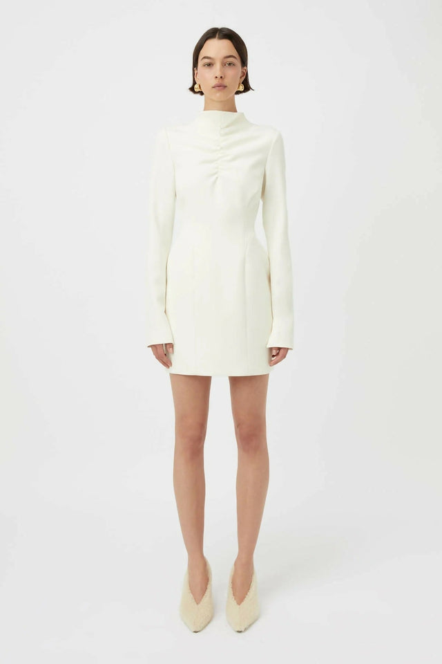 Camilla And Marc Portico Long Sleeve Mini Dress in Cream - Dresses