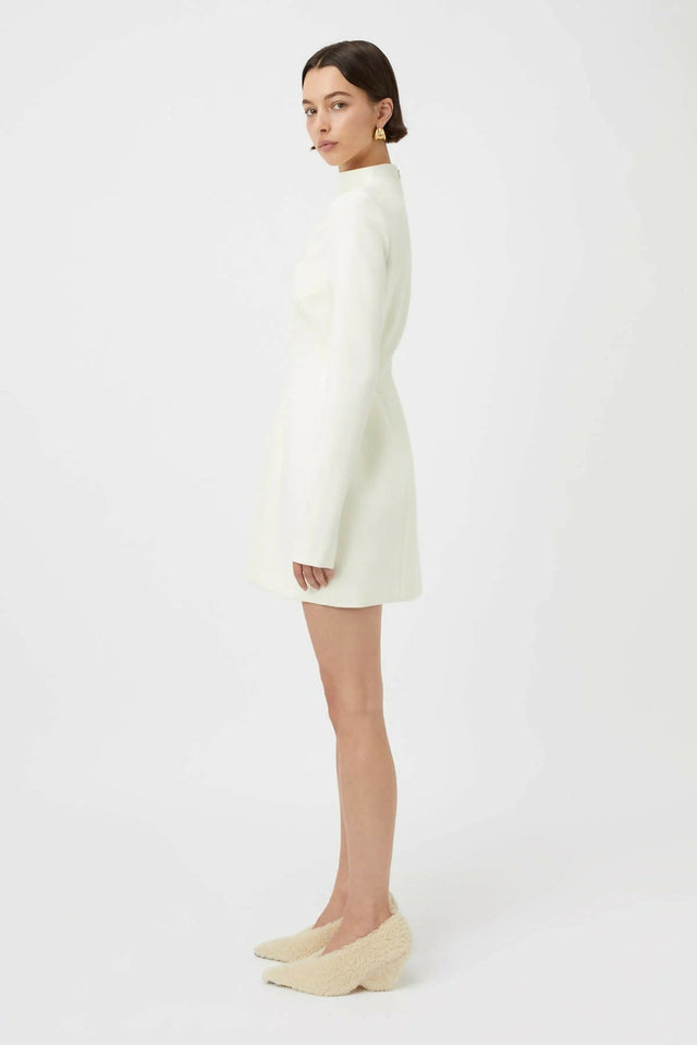 Camilla And Marc Portico Long Sleeve Mini Dress in Cream - Dresses