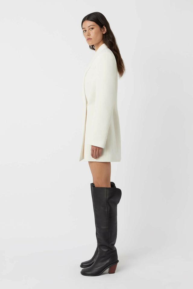 Camilla And Marc Riba Mini Blazer Dress in Cream - Dresses