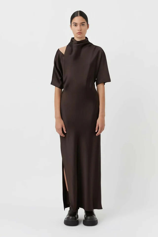 Camilla and Marc Sorrell Maxi Dress in Chocolate - 14 / Brown - Dresses