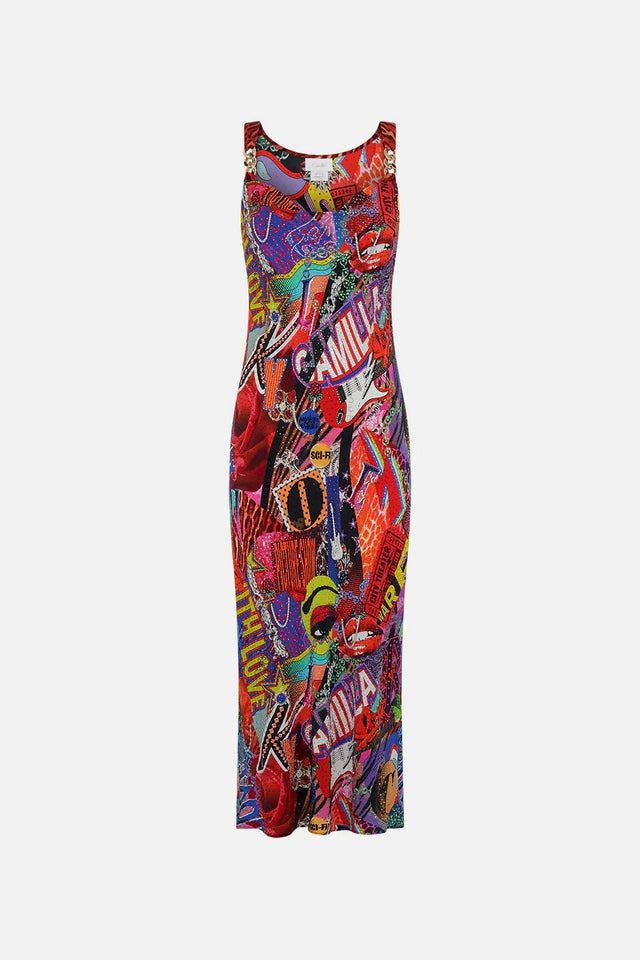 Camilla Bias Slip With Wide Strap in Radical Birth size L (AU 12-14) - 12 / Multi - Dresses