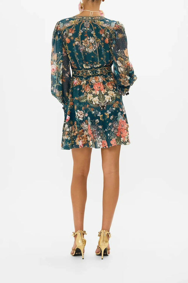 Camilla Button Frill Dress Print Size M / AU 12 - 12 / Print - Dresses
