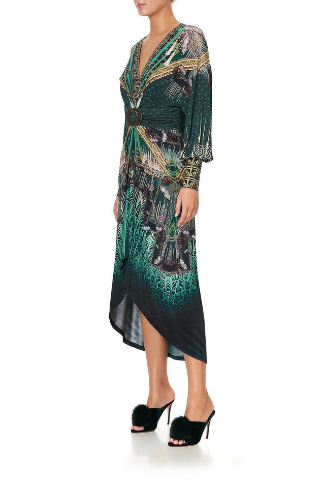 Camilla Fitzgeralds Flapper Belted Jersey Dress Size XXL - 16 / Multi - Dresses