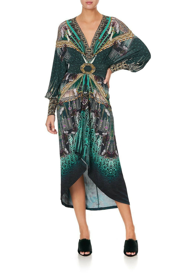 Camilla Fitzgeralds Flapper Belted Jersey Dress Size XXL - 16 / Multi - Dresses