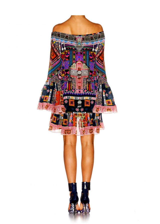 Camilla Patch Me Up A Line Frill Dress Size XS - 6 / Multi - Dresses