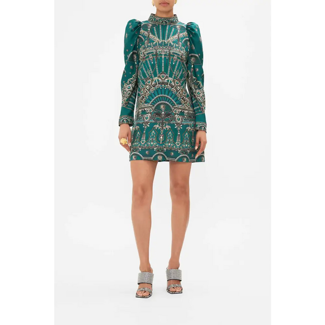 CAMILLA-00025448_PUFF_SLEEVE_HIGH_NECK_MINI_DRESS_A_VENICE_VEIL_1