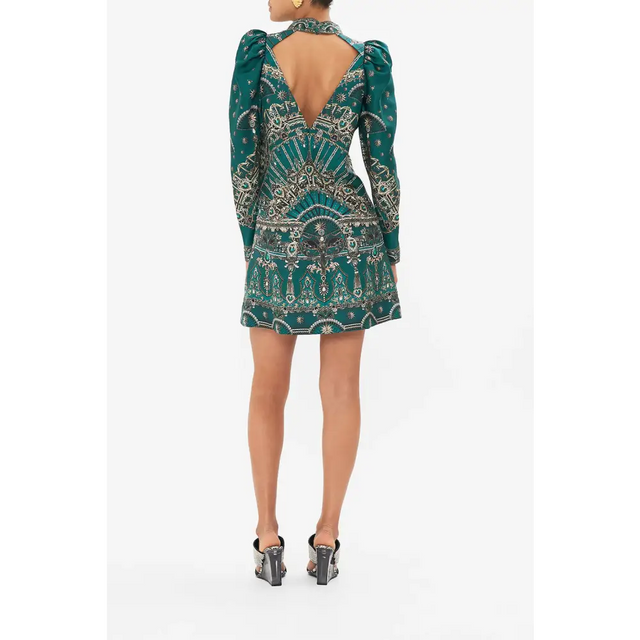 CAMILLA-00025448_PUFF_SLEEVE_HIGH_NECK_MINI_DRESS_A_VENICE_VEIL_5