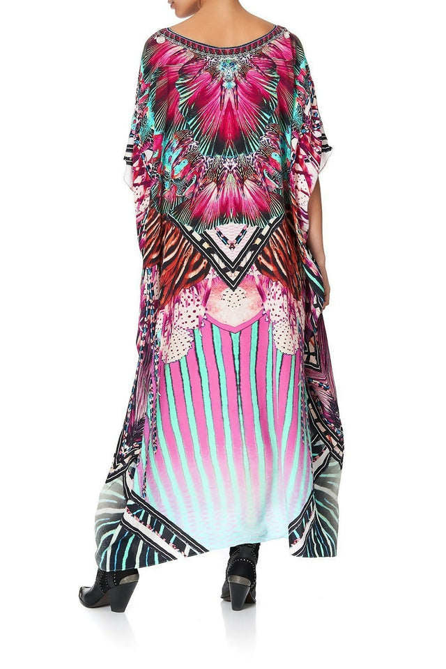 Camilla Rainbow Eyes Round Neck Kaftan One Size - Dresses
