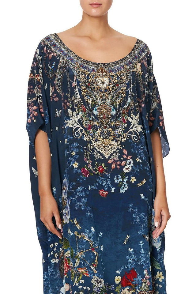 Camilla Round Neck Kaftan Dreams of Midsummer Dress Print One Size - Dresses