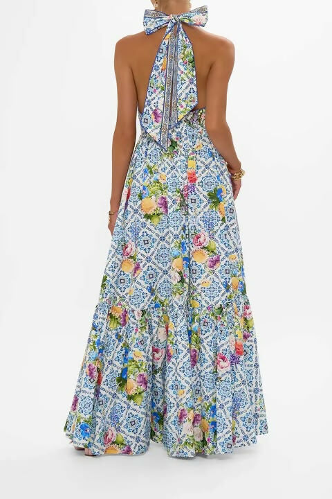 Camilla Ruffle Hem Halter - Wall to Wall Wonders - Multi / 12 - Dresses