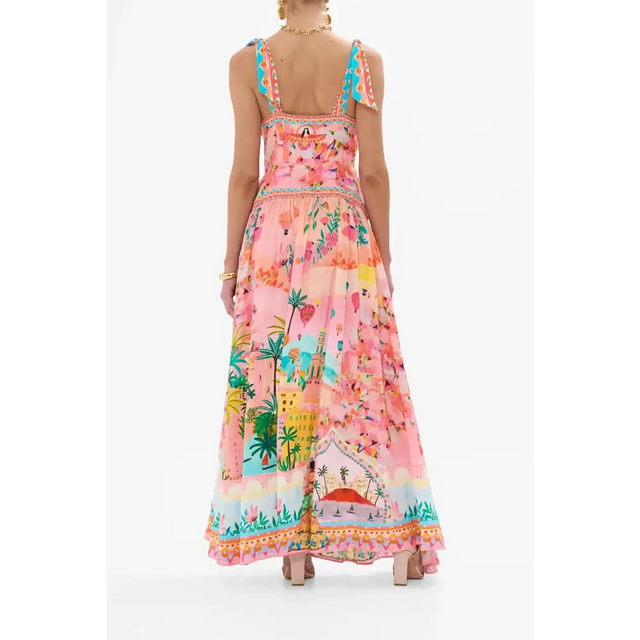 Camilla Tie Shoulder Dress in Sister Sunset Size AU 10 - 10 / Pink - Dresses