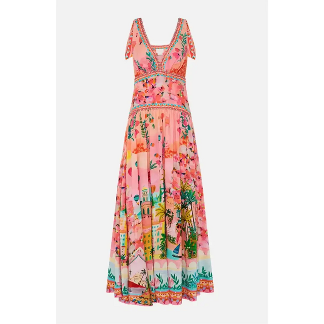 Camilla Tie Shoulder Dress in Sister Sunset Size AU 10 - 10 / Pink - Dresses