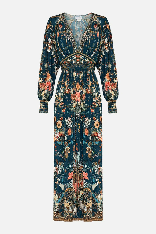 Camilla V Neck Waisted Jersey Dress AU 10 - 10 / Print - Dresses