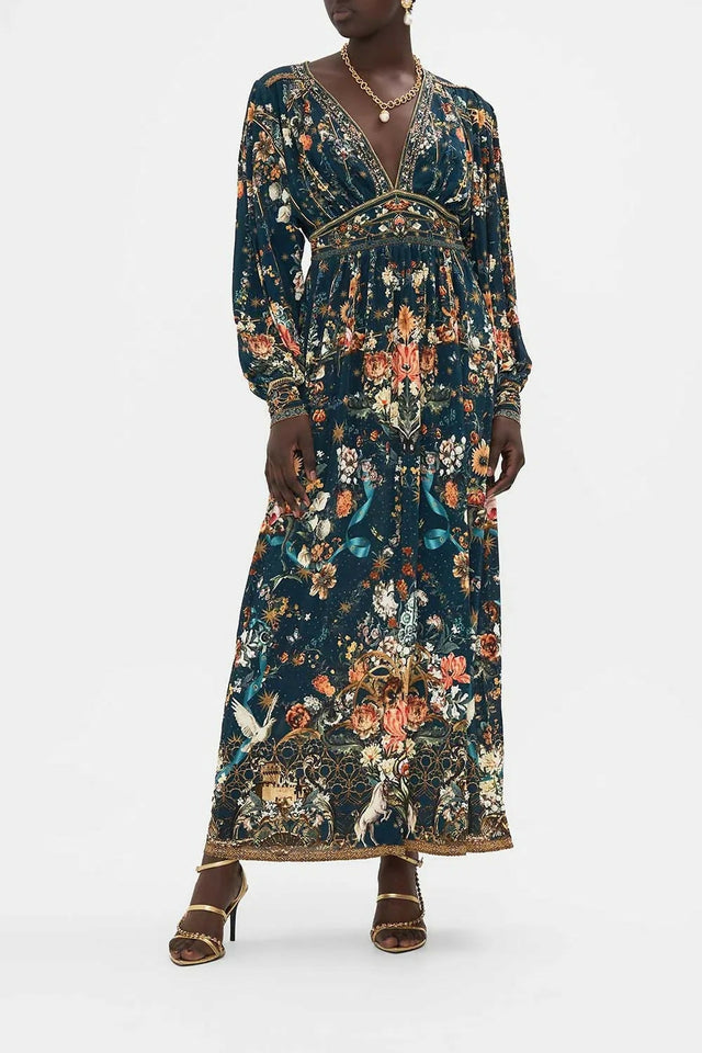 Camilla V Neck Waisted Jersey Dress AU 10 - 10 / Print - Dresses
