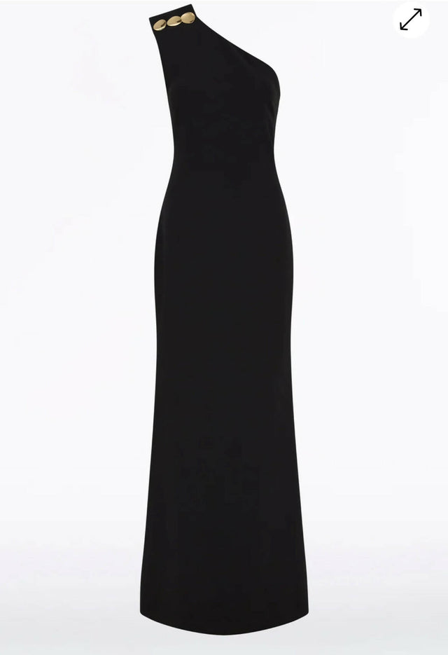 Carla Zampatti Diana One Shoulder Gown Size 10 - 12 / Black - Dresses