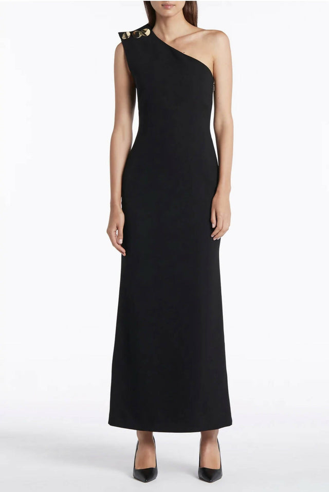 Carla Zampatti Diana One Shoulder Gown Size 10 - 12 / Black - Dresses
