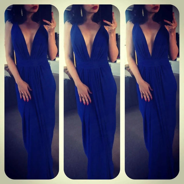 Carla-Zampatti-Grecian-dress-in-cobalt-blue-SKU075
