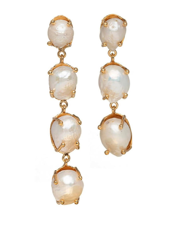 Christie Nicolaides - Christie Nicolaides Calliope Earrings Gold and Pearl