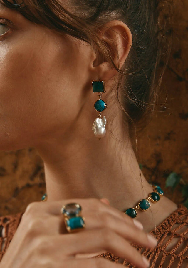 Christie Nicolaides - Christie Nicolaides Eliana Earrings Blue
