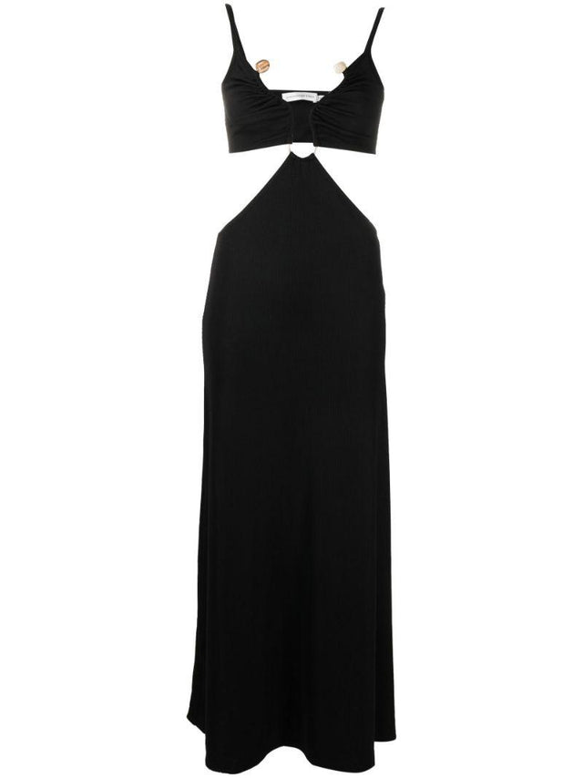 Christopher Esber Black Crystal Torso Bra Maxi Dress - Passion For Fashion