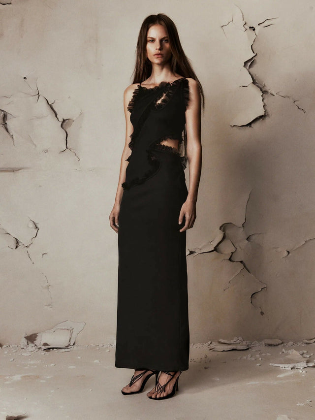 Christopher Esber Carina Interlinked Dress Black Size 6 8 - Dresses
