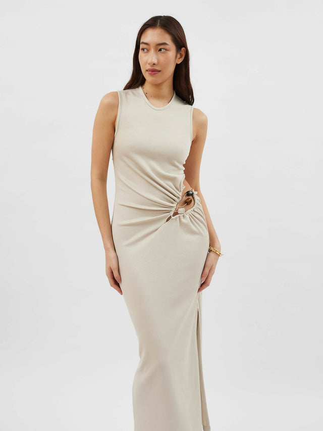 Christopher Esber Folia Float Buckle Dress - 6 / Cream - Dresses