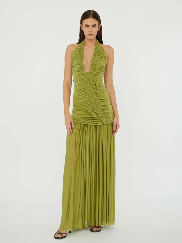 Christopher Esber Orion Gown - 8 / Green - Dresses
