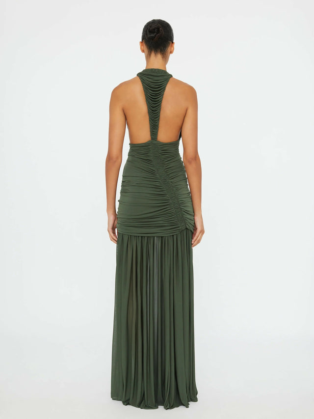 Christopher Esber Orion Gown Bottle Green - Dresses