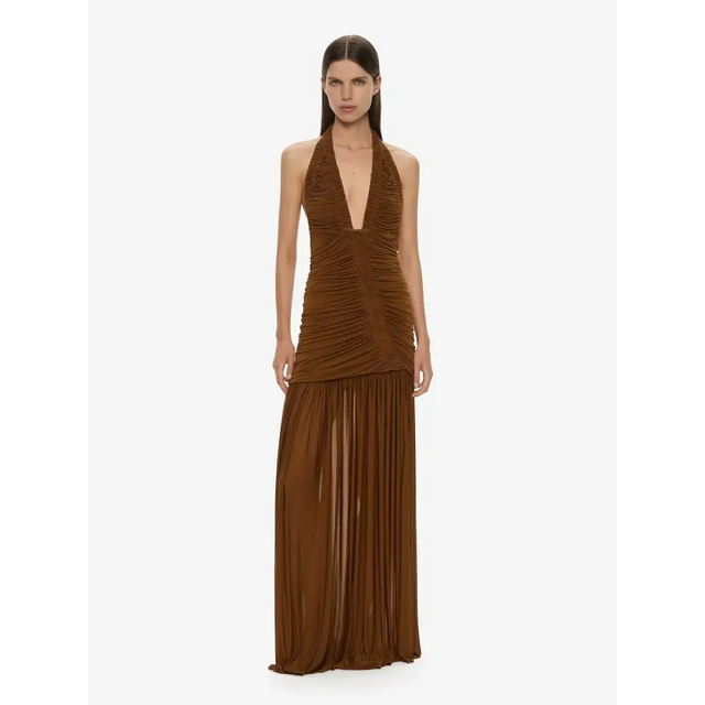 Christopher Esber Orion Gown in Russet - Dresses