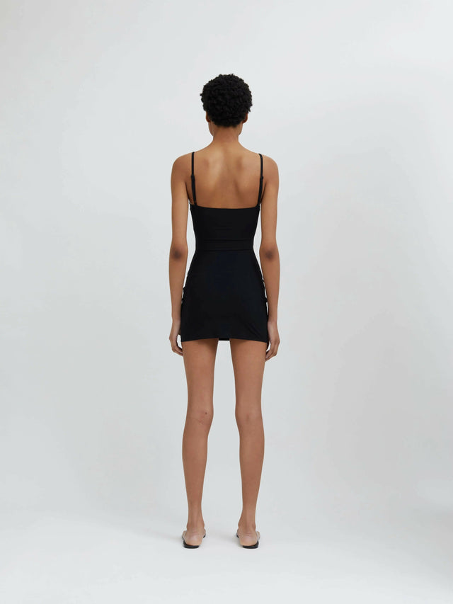 Christopher Esber Pierced Orbit Mini Dress - 10 / Black - Dresses