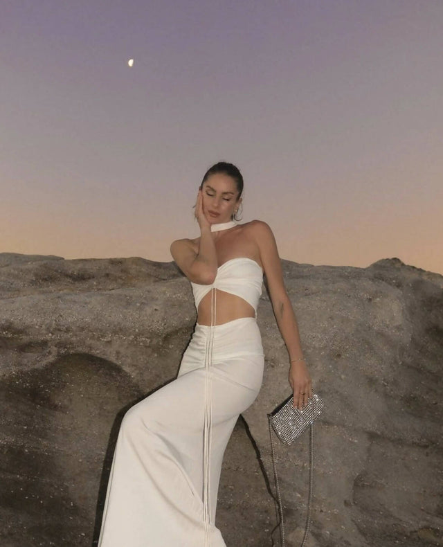 Christopher Esber Reversed Halter Disconnect - 8 / White - Dresses