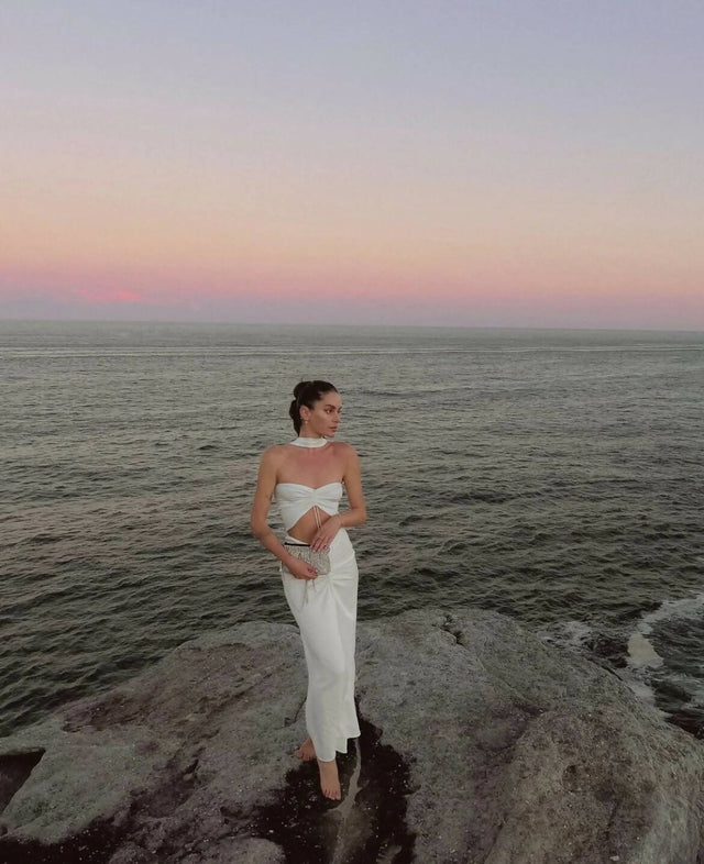 Christopher Esber Reversed Halter Disconnect - 8 / White - Dresses