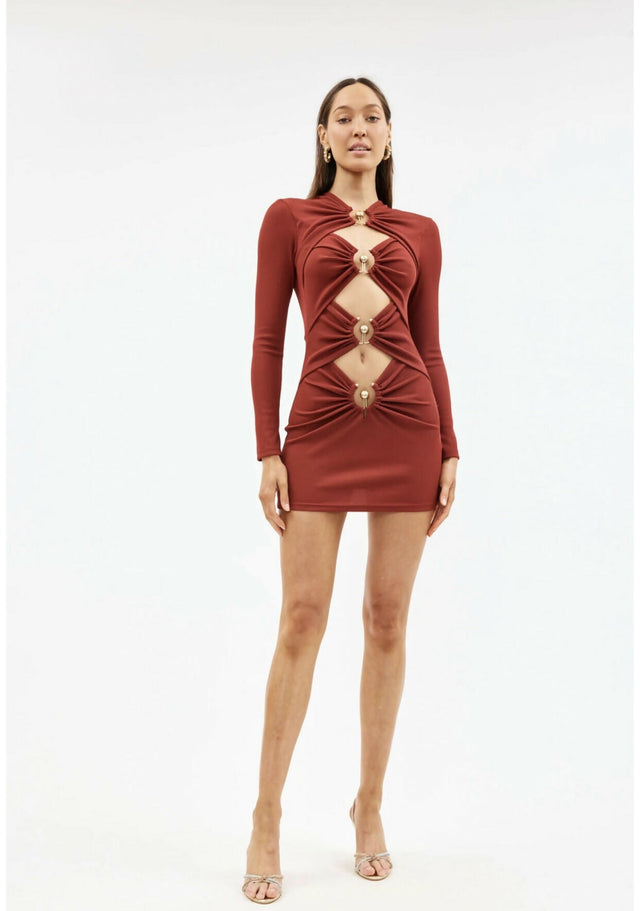 red_au_8_ruched_column_long_sleeve_mini_dress