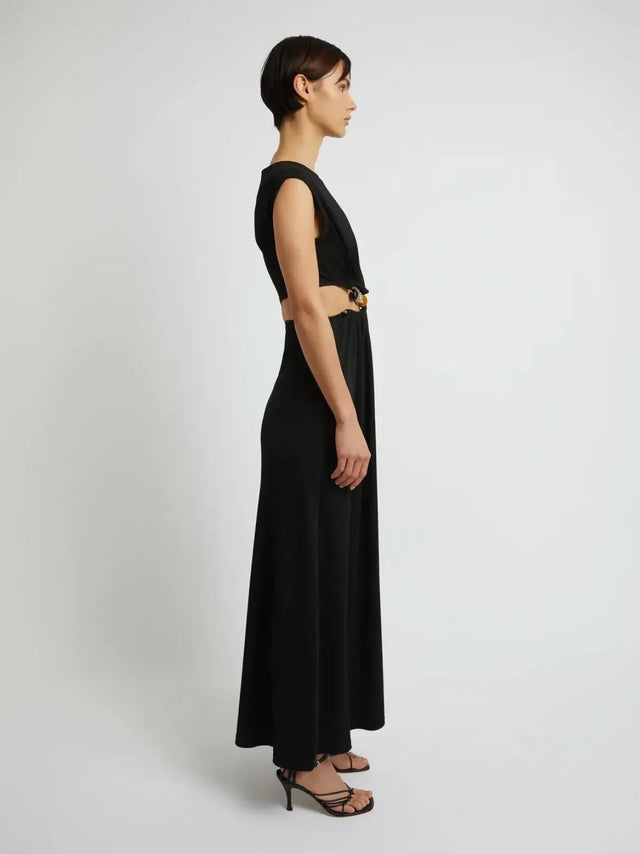 Christopher Esber Ruched Quartz Abacus Dress Black Size 10 - 10 / Black - Dresses