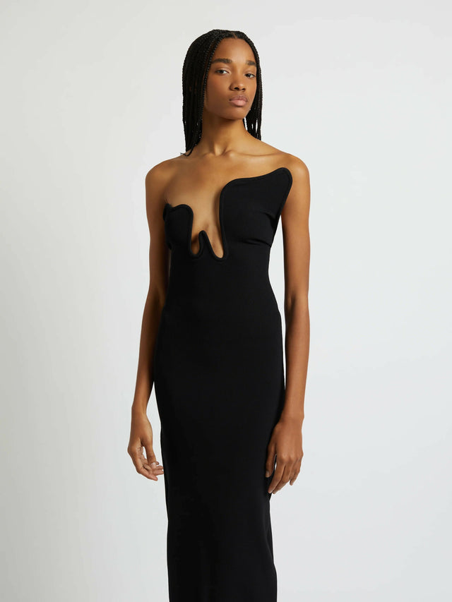 Christopher Esber Salacia Wire Column Strapless Black Size S / AU 8 - 8 / Black - Dresses