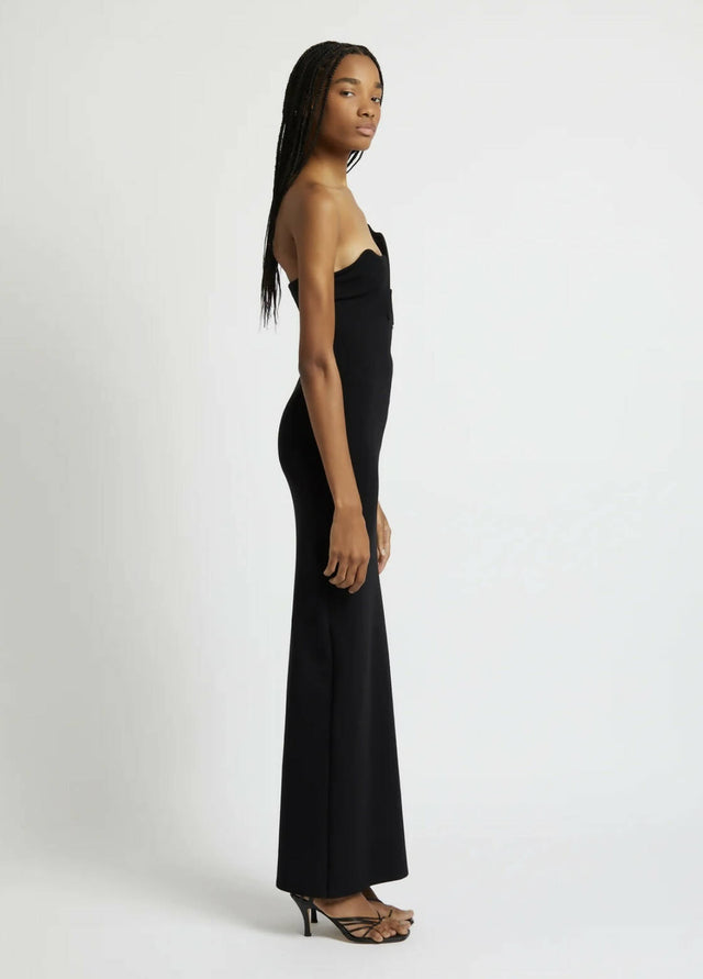 Christopher Esber Salacia Wire Column Strapless Dress - 4 / Black - Dresses