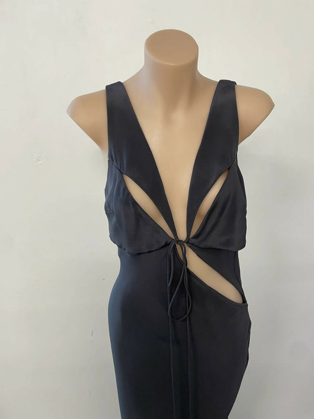 Christopher Esber Triquetra Contoured Dress - 8 / Black - Dresses