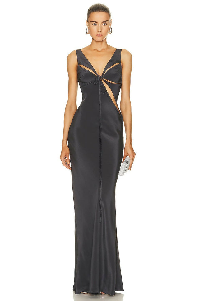 Christopher Esber Triquetra Contoured Tank Dress - 8 / Gray - Dresses