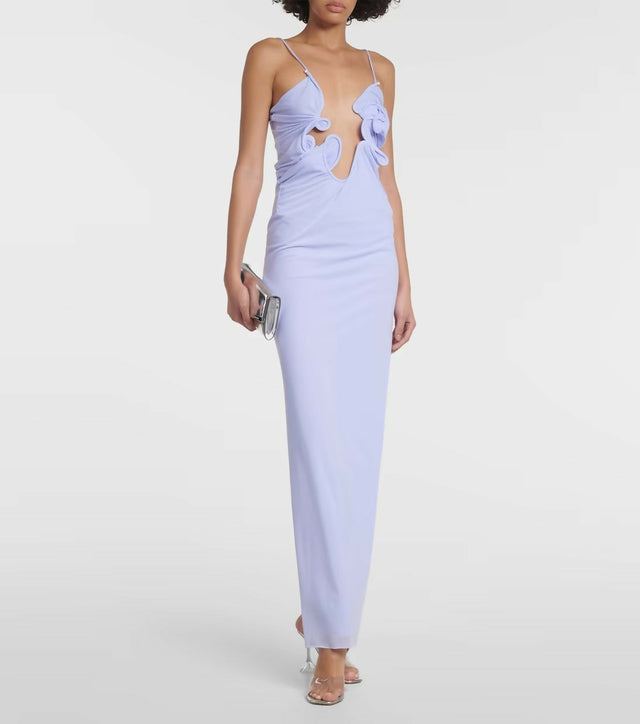 Christopher Esber Venus Molded Gown Cornflower Blue - 8 / Blue - Dresses