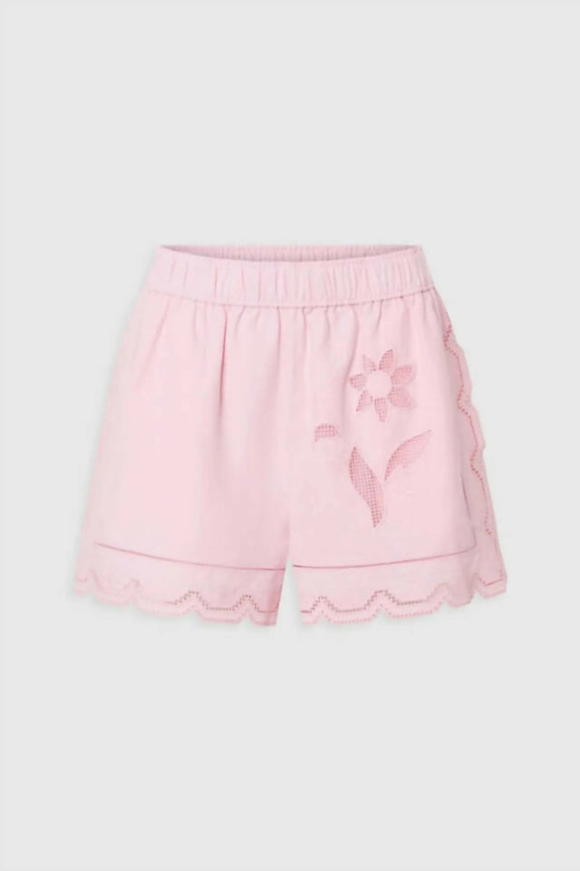 OROTON Tablecloth Lace Top & Lace Shorts Ballet Pink Size 10 AU